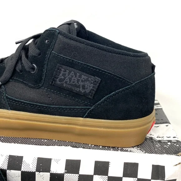 VANS Skate Half Cab Shoes Mid Top For Women Suede Sneakers Black Gum VN0A5FCDB9M - Picture 5 of 11